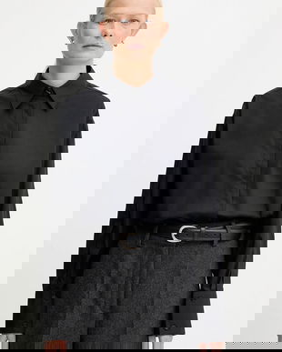 BOSS cămașă din bumbac culoarea negru, cu guler clasic, relaxed, 50548455