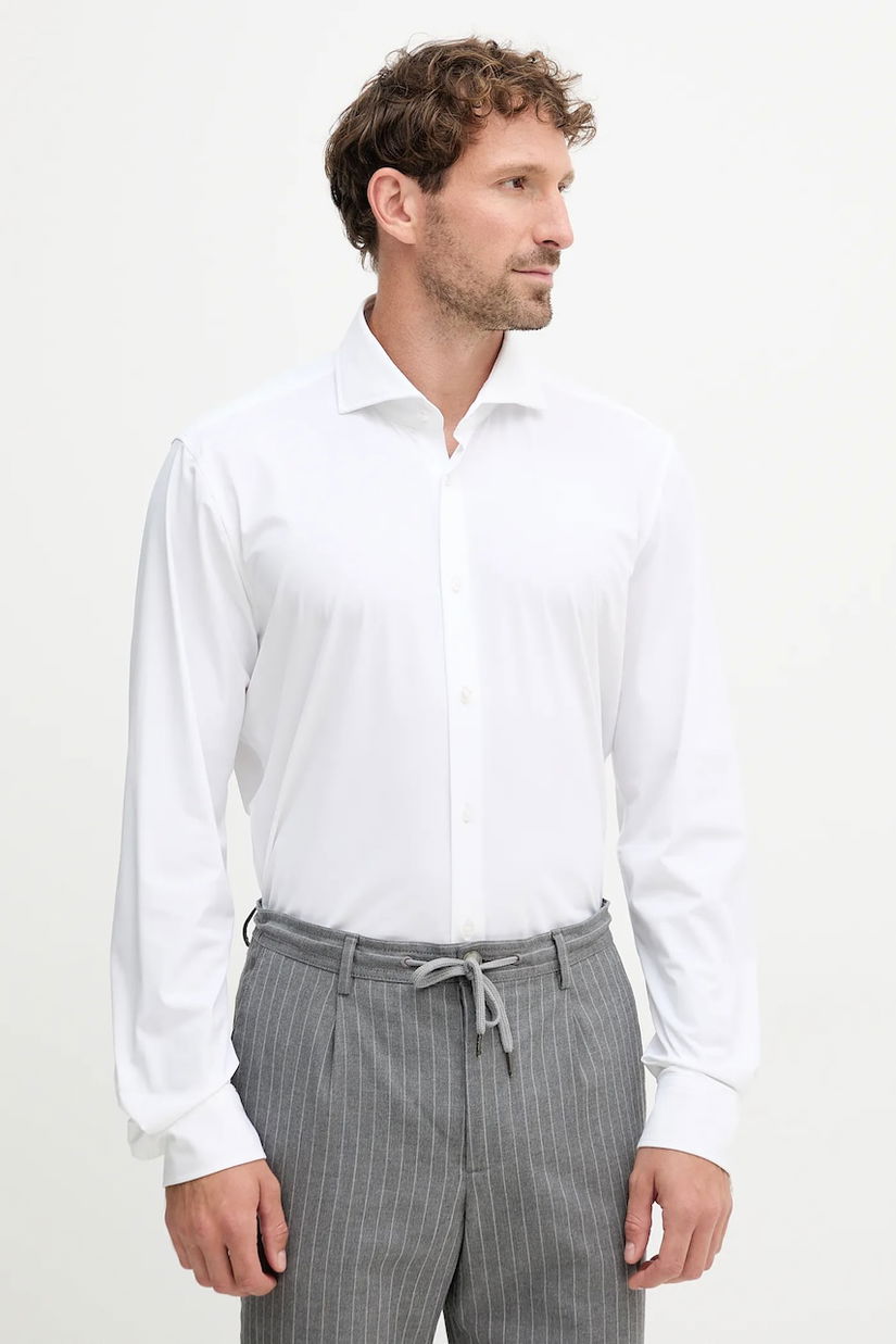 Joop! cămașă culoarea alb, cu guler italian, slim, 30048248