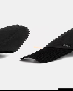 Barbour căciulă din bumbac Transport culoarea negru, MHA0888