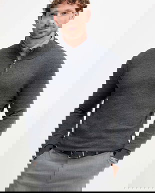 Mos Mosh pulover de lână ADAM culoarea negru, light, cu turtleneck, 503342