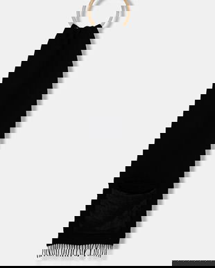 BOSS eșarfă cu lână culoarea negru, uni, 50552112