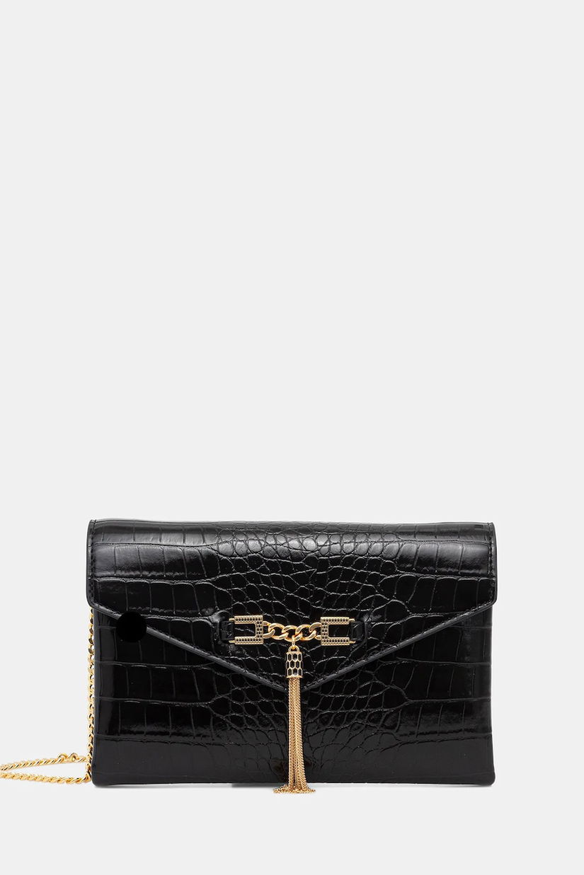 Elisabetta Franchi poșetă culoarea negru, BS56A57E2