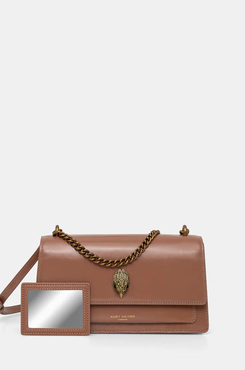 Kurt Geiger London geantă de piele SHOREDITCH culoarea maro, 4998424319