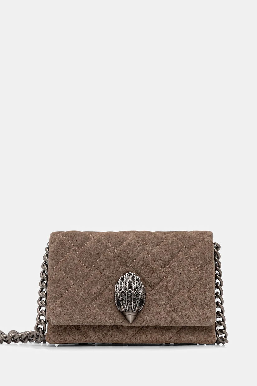 Kurt Geiger London geantă de mână din piele întoarsă MINI KENSINGTON culoarea maro, 9594547209