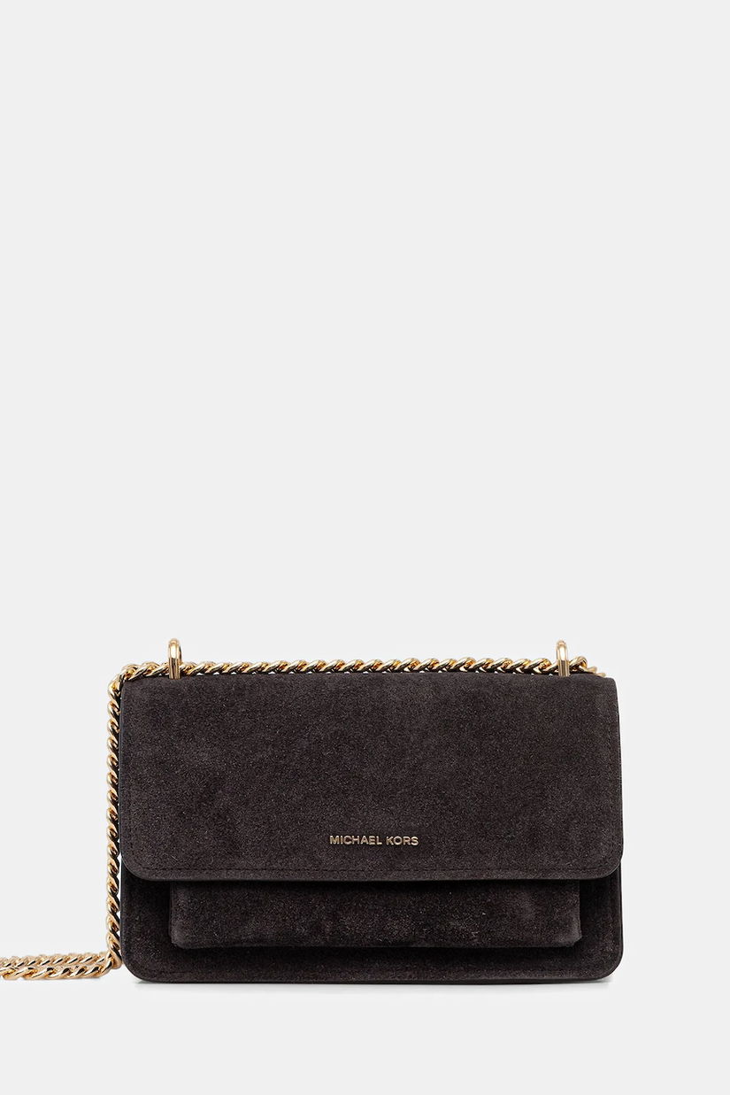MICHAEL Michael Kors geantă de mână din piele întoarsă culoarea maro, 30F5GC7L3S