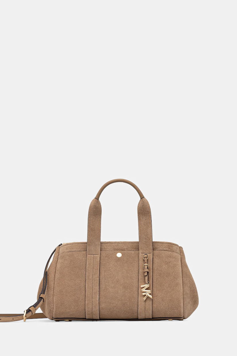 MICHAEL Michael Kors geantă de mână din piele întoarsă culoarea bej, 30F5G1ZS1S
