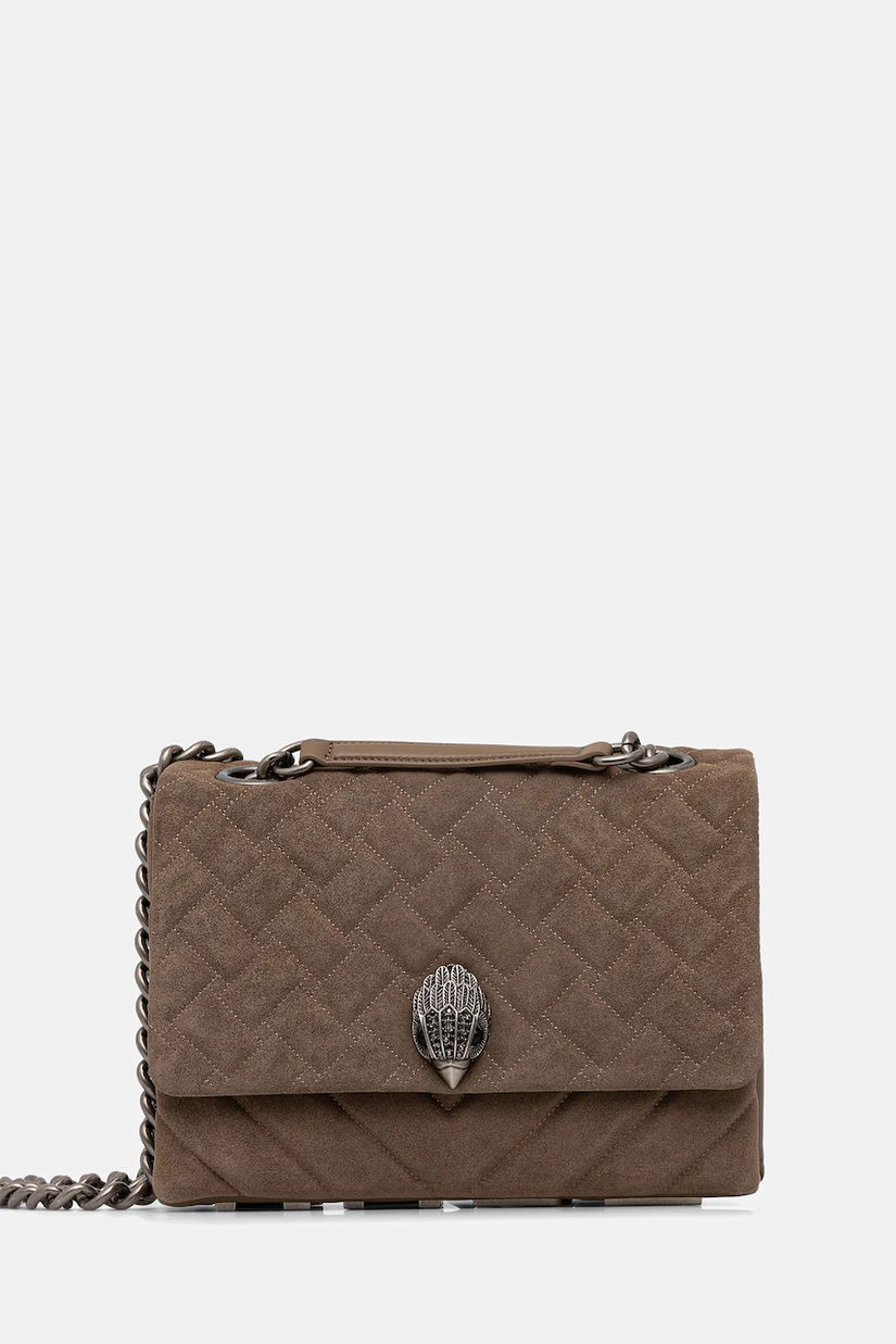 Kurt Geiger London geantă de mână din piele întoarsă KENSINGTON culoarea maro, 9959847209