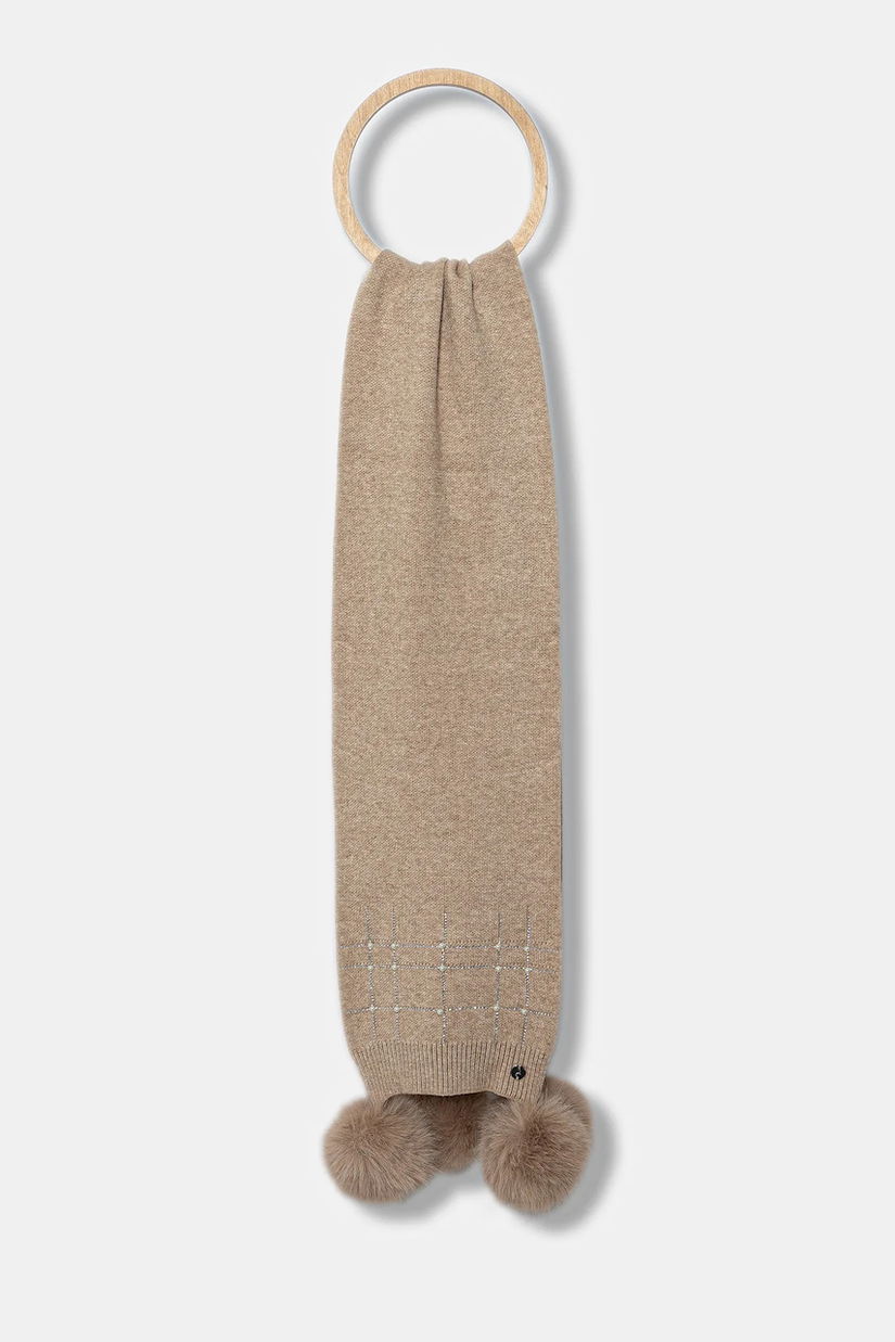 Joseph Ribkoff fular culoarea bej, cu imprimeu, 253970