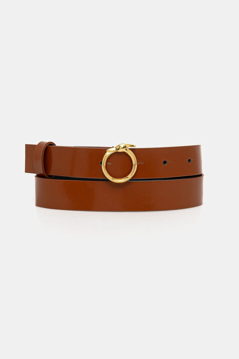 Trussardi curea de piele culoarea maro, B351B000003N