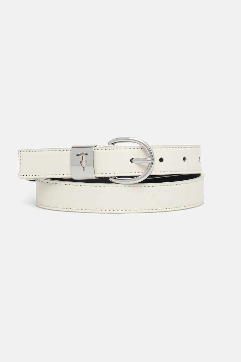 Trussardi curea de piele culoarea bej, B344B000005N