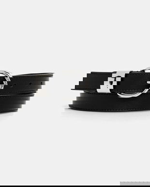 Trussardi curea de piele culoarea negru, B344B000005N