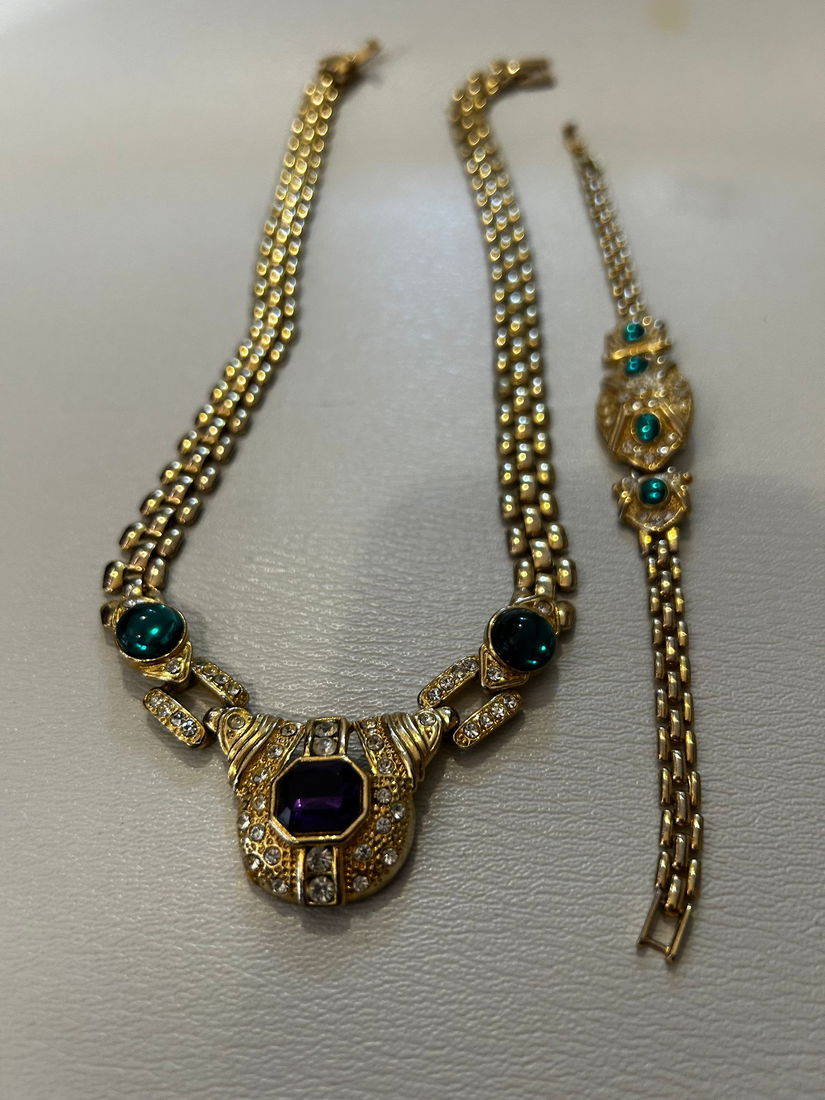 Set colier+ brățară vintage Franța