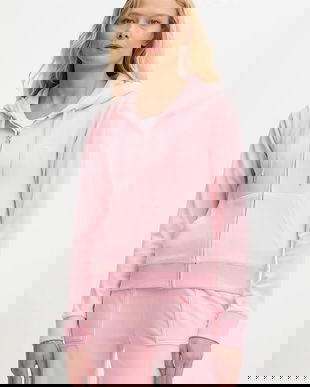 Juicy Couture bluză cu glugă, uni, JCAP176