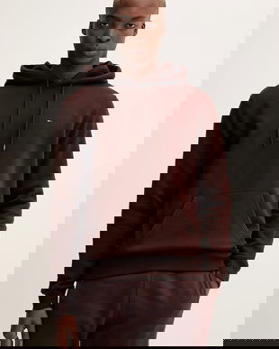 Tommy Jeans bluză culoarea bej, cu glugă, uni, DM0DM20742