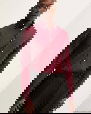 Tommy Jeans cămașă culoarea bleumarin, cu guler clasic, slim, DM0DM04405