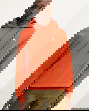 Tommy Jeans hanorac de bumbac bărbați, culoarea portocaliu, DM0DM20258