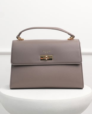 Geanta gri din piele ecologica cu model structurat