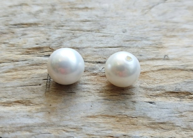 Perle Mallorca semigaurite, 14 mm (2 buc)
