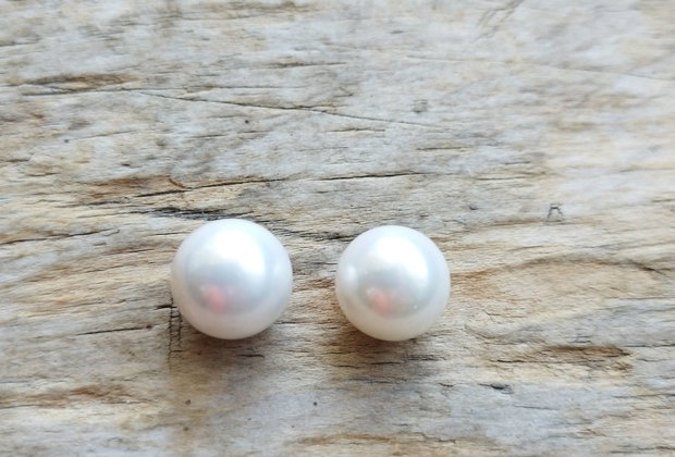 Perle Mallorca semigaurite, 14 mm (2 buc)