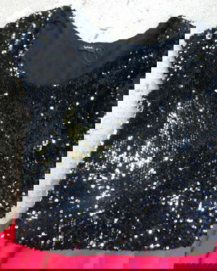 Bluza cu paiete argintii S