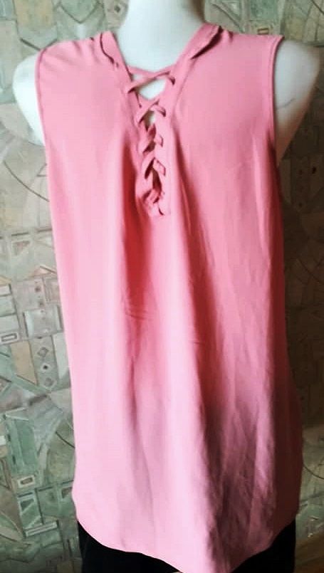 bluza de voal roz prafuit somon