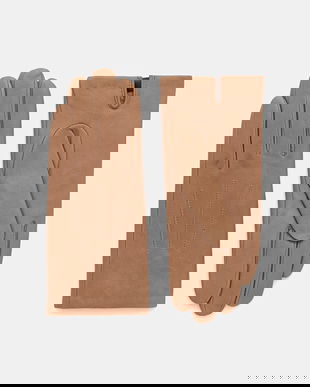 MM mănuși de piele LEMMA culoarea maro, 2526566018600