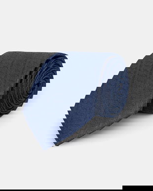 Michael Kors cravată de mătase culoarea bleumarin, MK0DT00191