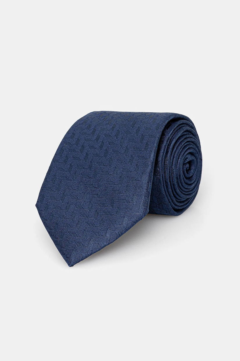 Michael Kors cravată de mătase culoarea bleumarin, MK0DT00191