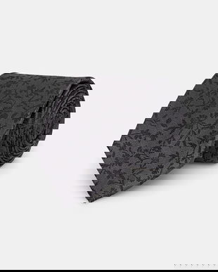 Michael Kors cravată de mătase culoarea gri, MK0DT00199