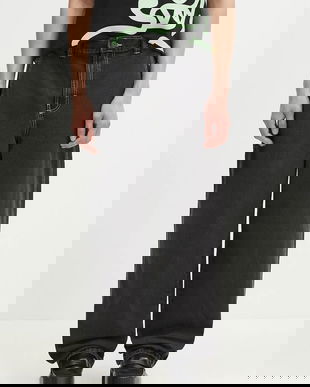 Dickies jeans Madison Baggy Fit Denim Black Wash barbati DK0A4YECJ791