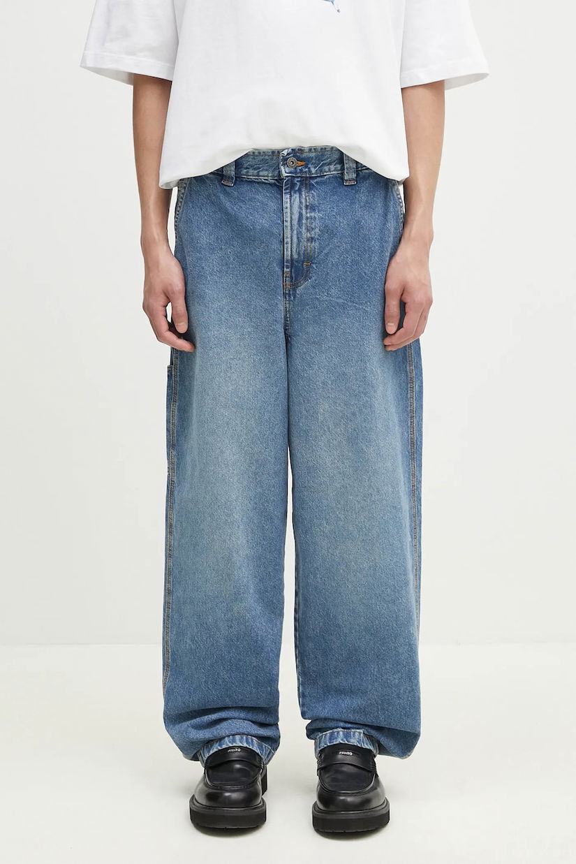 Dickies jeans Madison Baggy Fit Denim Rinsed Blue W/ Fade barbati DK0A4YECK211
