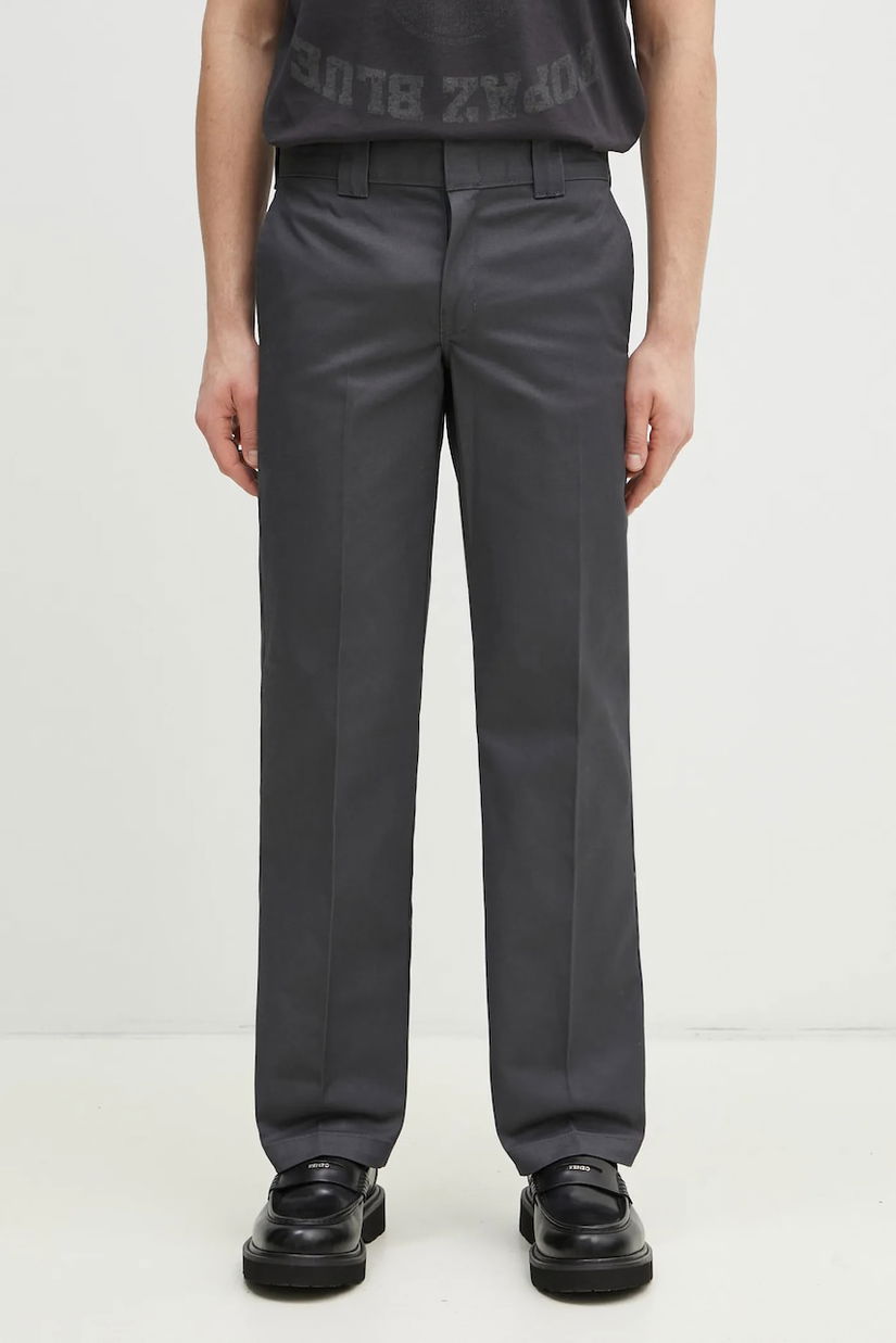 Dickies pantaloni Wp873 Work Pant Rec Charcoal Grey barbati, culoarea gri, drept, DK0A4XK9CH01