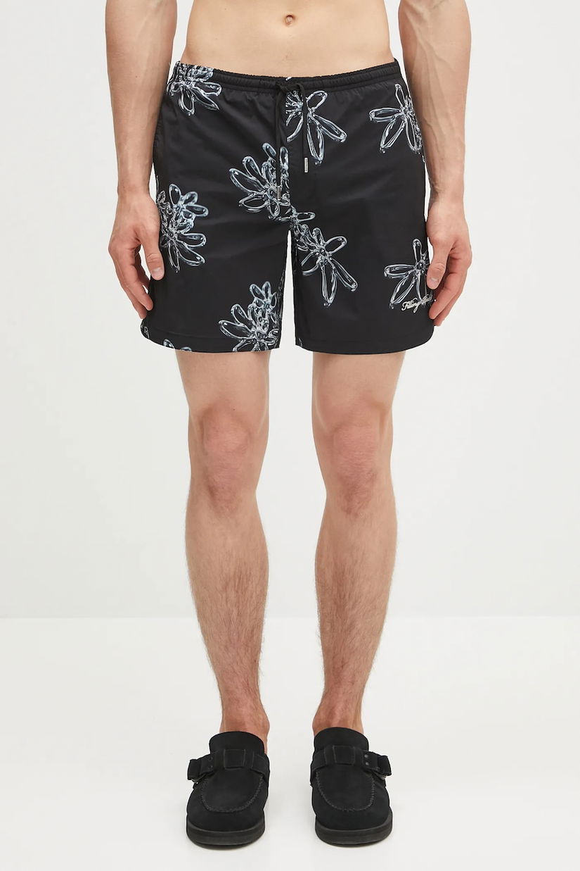 Filling Pieces pantaloni scurți de baie Swimshorts Chrome culoarea negru, 91413741861