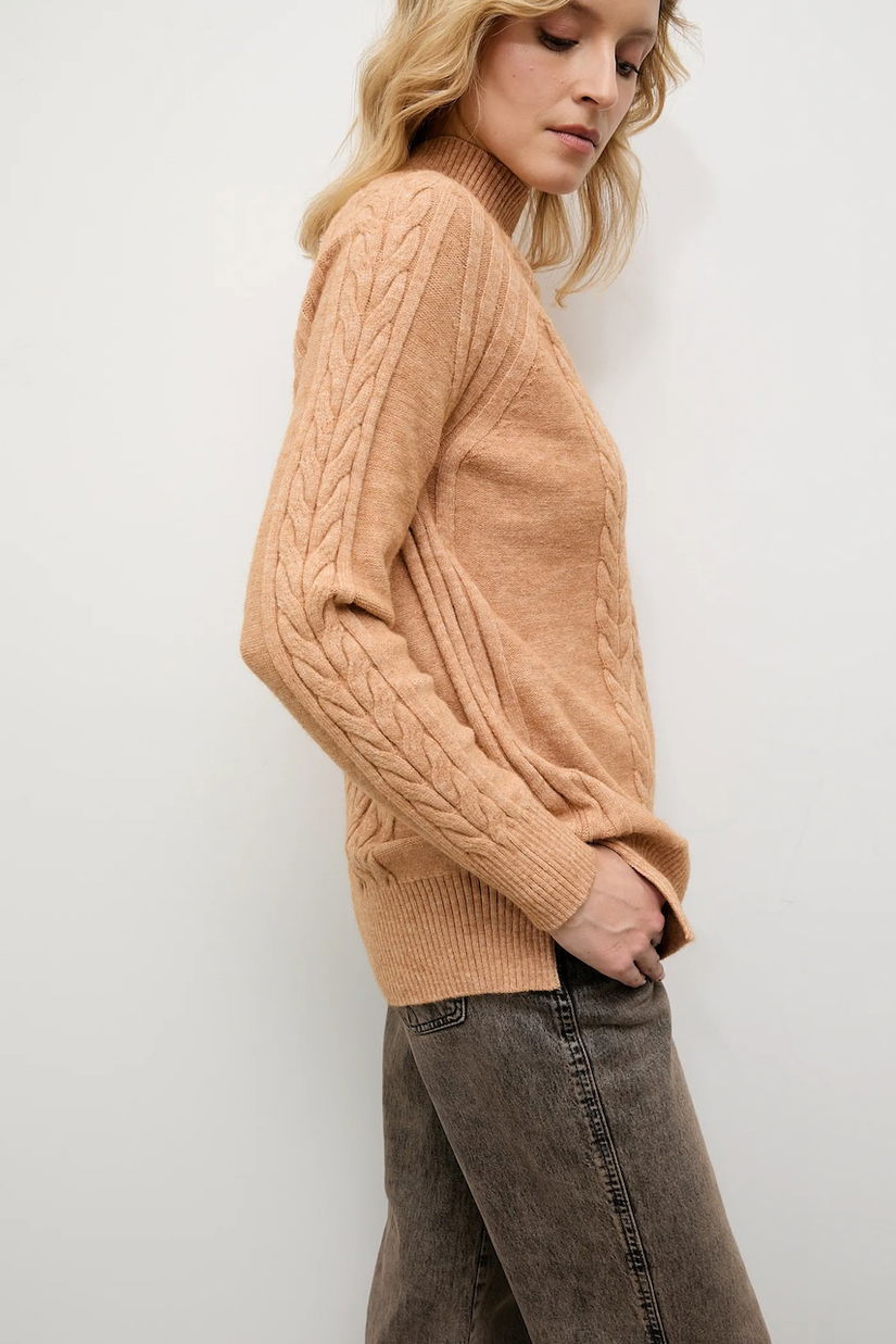 Answear.LAB pulover de cașmir culoarea maro, cu turtleneck