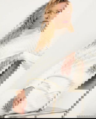 Answear.LAB pulover de cașmir culoarea bej, cu turtleneck