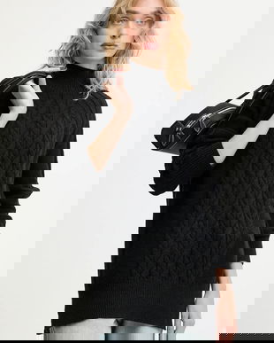 Answear.LAB pulover de cașmir culoarea negru, cu turtleneck