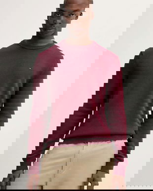 Tommy Jeans pulover de bumbac culoarea bordo, light, DM0DM21787