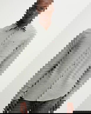 Tommy Jeans cămașă din bumbac culoarea verde, cu guler clasic, regular, DM0DM22023