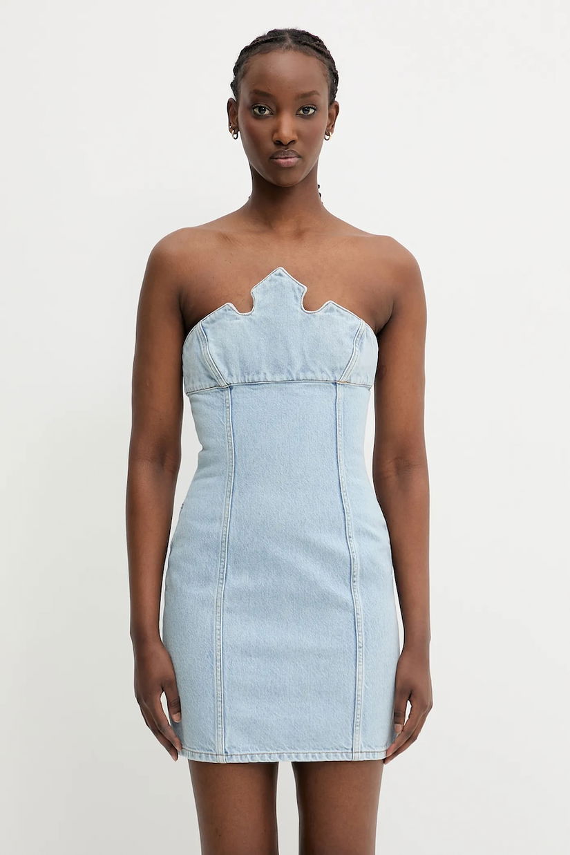 Coperni x Disney rochie din denim Crown mini, mulata, DR190F2024