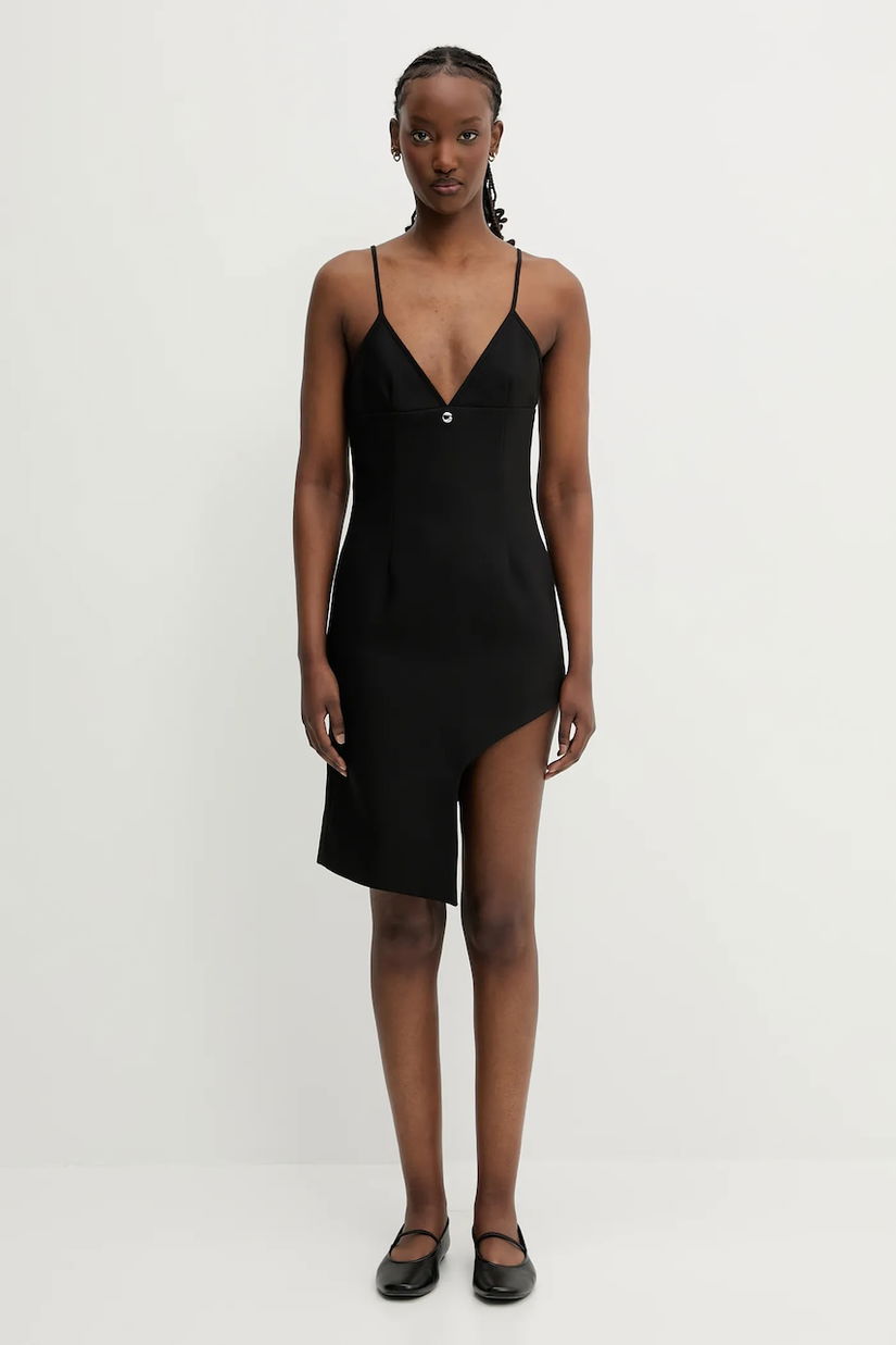 Coperni rochie Tailored Asymmetric culoarea negru, mini, drept, COPR187F3004
