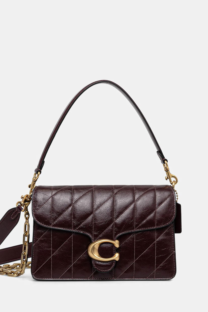 Coach poșetă de piele Tabby culoarea negru, CAF55