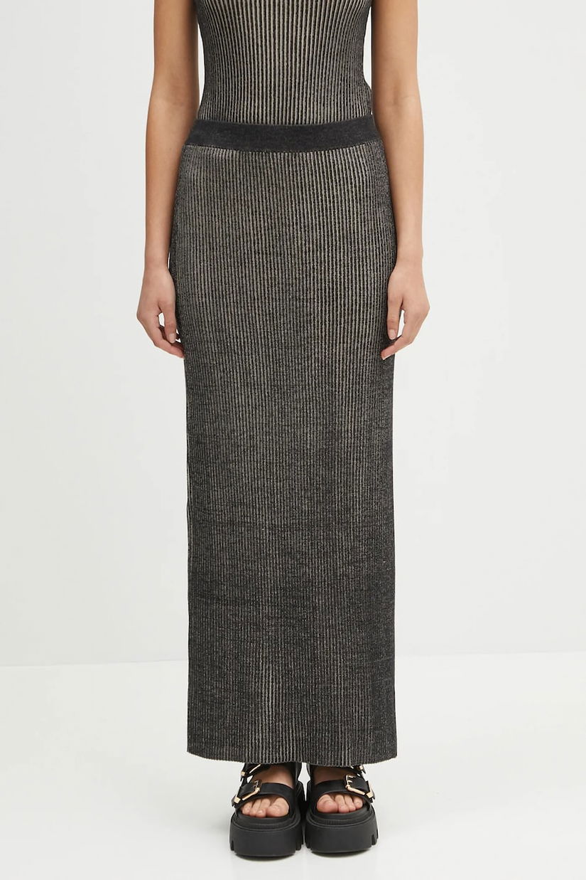 Samsoe Samsoe fustă Sacheryl culoarea negru, maxi, creion, F25100047