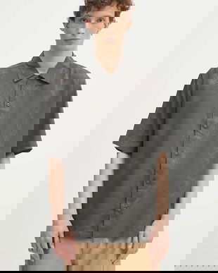 Samsoe Samsoe cămașă Saayo culoarea verde, cu guler clasic, regular, M25100066