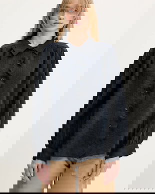 Samsoe Samsoe cămașă Sathistle culoarea bleumarin, cu guler clasic, relaxed, F25100022