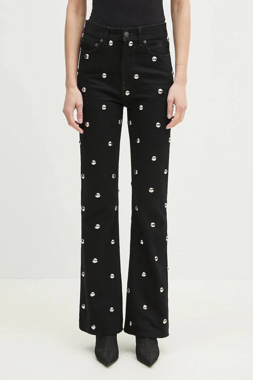 Fiorucci jeansi Metal Bubble Stud Flared femei high waist, U02SPDJE083DN06DN04