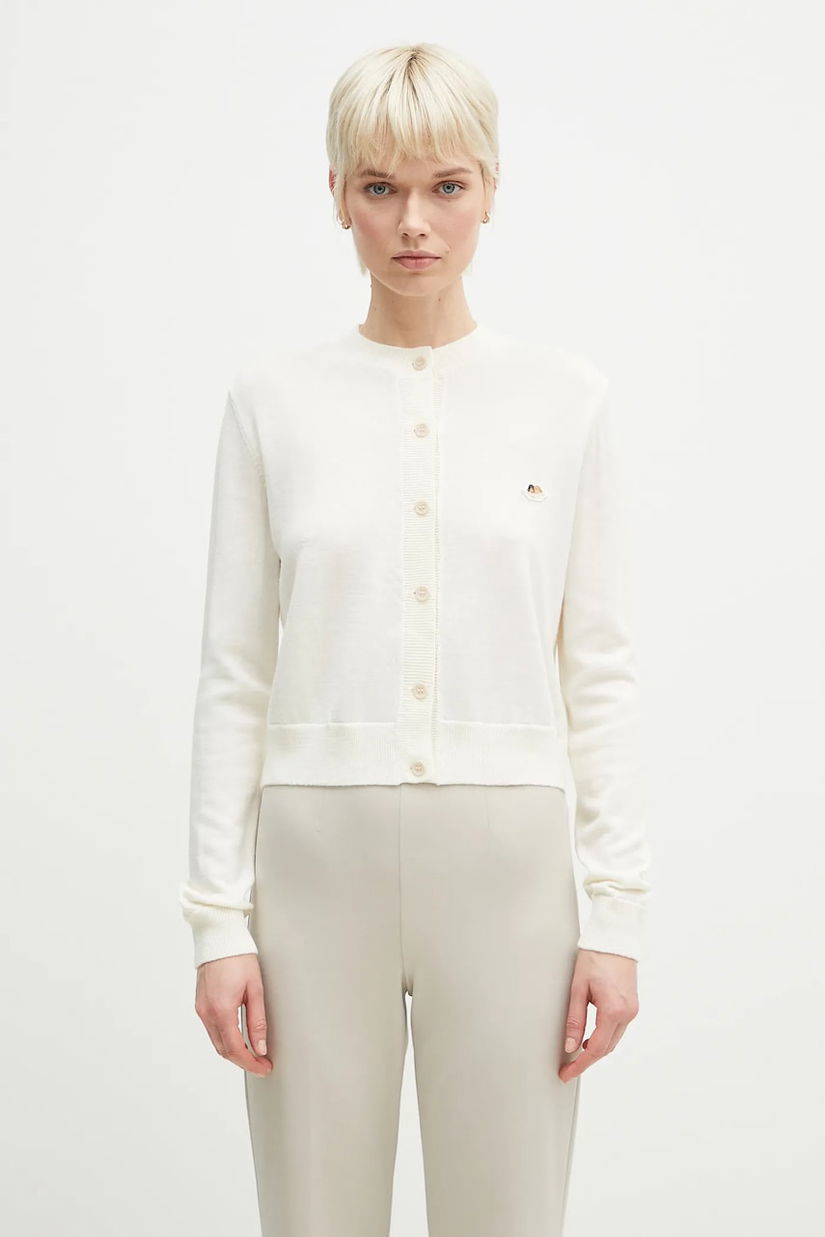 Fiorucci cardigan din lână Angel Patch femei, culoarea bej, light, W02SPKCA337KN03WH02
