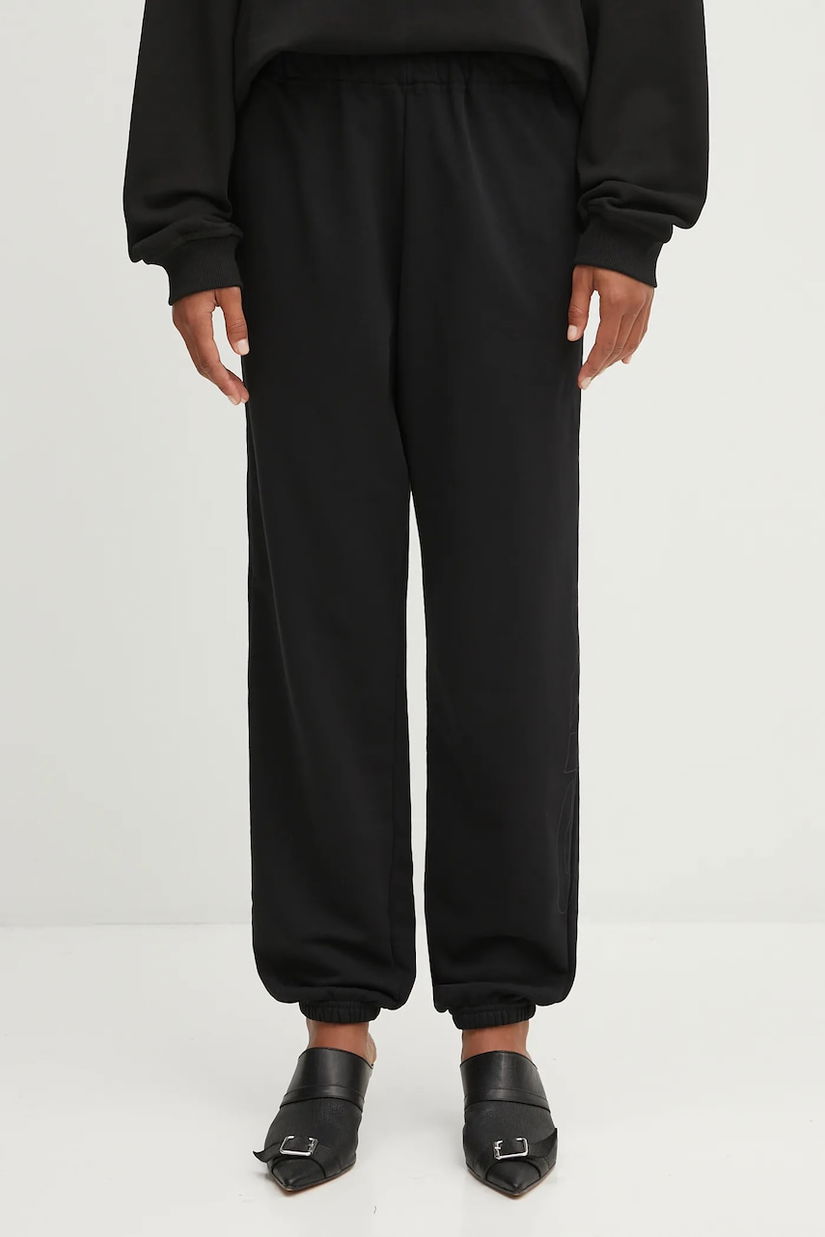 MM6 Maison Margiela pantaloni de trening culoarea negru, cu imprimeu, S52KA0544.M25013.900