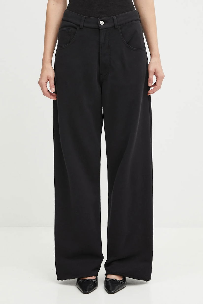 MM6 Maison Margiela pantaloni de trening din bumbac culoarea negru, cu imprimeu, S52KA0548.M25014.900