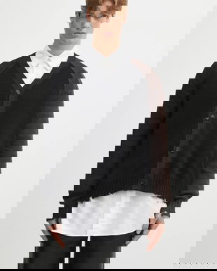 MM6 Maison Margiela cardigan din lână culoarea negru, SH2HP0013.M13160.961