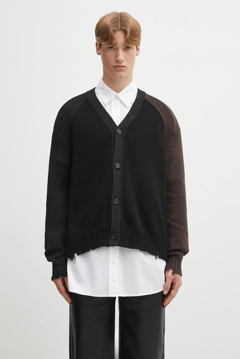 MM6 Maison Margiela cardigan din lână culoarea negru, SH2HP0013.M13160.961